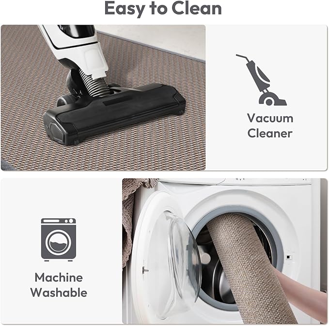 Kitchen Mats for Floor, Kitchen Rug, Nonskid, Washable, Absorbent Kitchen Runner Rug for in Front of Sink, Entryway, Rubber Backing Indoor Door Mat, Farmhouse Style Standing Mat, 17.3"x28", Grey