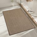 Bathroom Mat, 24 x 17 inches, Ultra-thin Non-slip Small Bathroom Mat, Quick-drying and Absorbent, Suitable for Bathroom Floors (Dark Beige, 24"x17")